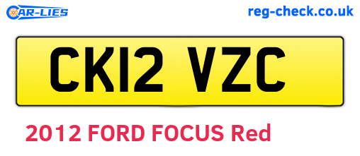 CK12VZC are the vehicle registration plates.