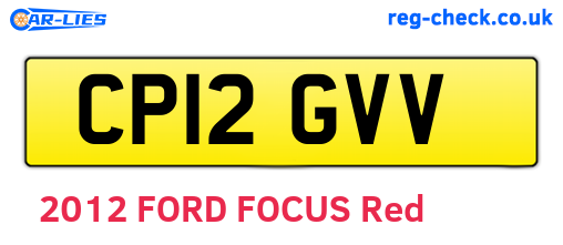 CP12GVV are the vehicle registration plates.