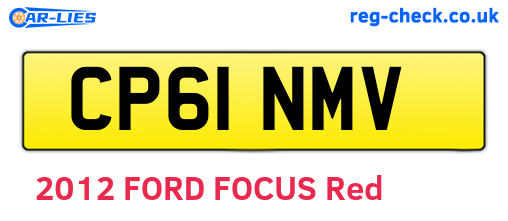 CP61NMV are the vehicle registration plates.