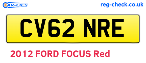 CV62NRE are the vehicle registration plates.