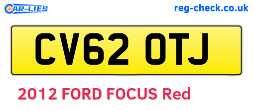CV62OTJ are the vehicle registration plates.