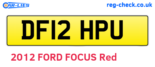 DF12HPU are the vehicle registration plates.