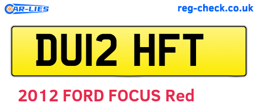 DU12HFT are the vehicle registration plates.