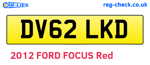 DV62LKD are the vehicle registration plates.