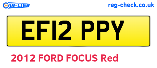 EF12PPY are the vehicle registration plates.