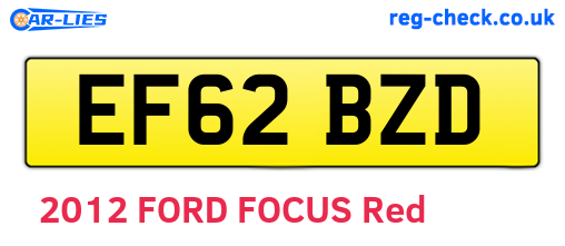 EF62BZD are the vehicle registration plates.