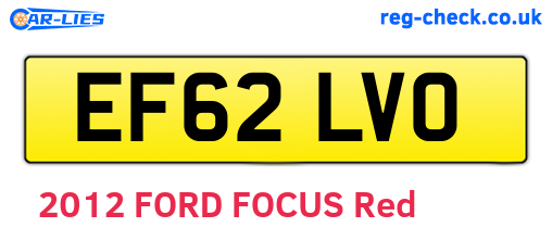 EF62LVO are the vehicle registration plates.
