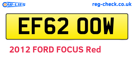 EF62OOW are the vehicle registration plates.