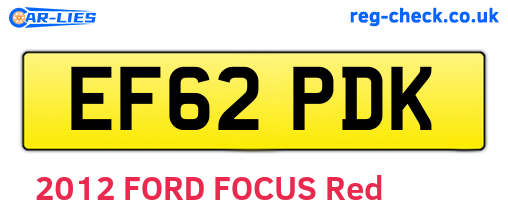 EF62PDK are the vehicle registration plates.