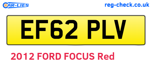 EF62PLV are the vehicle registration plates.