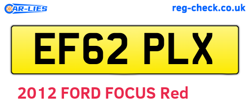 EF62PLX are the vehicle registration plates.