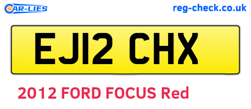 EJ12CHX are the vehicle registration plates.