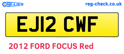EJ12CWF are the vehicle registration plates.