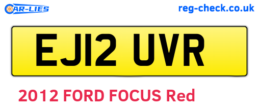 EJ12UVR are the vehicle registration plates.