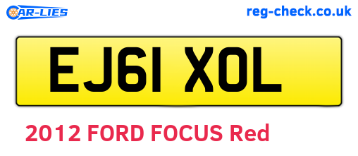 EJ61XOL are the vehicle registration plates.