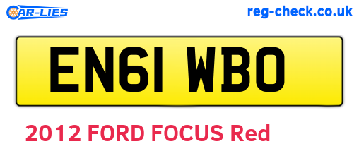 EN61WBO are the vehicle registration plates.