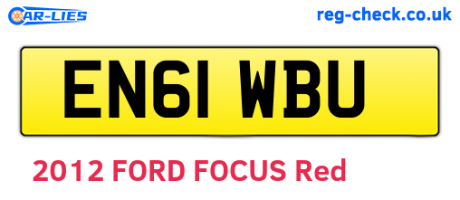 EN61WBU are the vehicle registration plates.