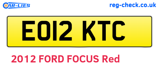 EO12KTC are the vehicle registration plates.