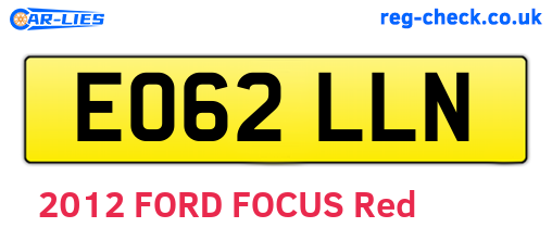 EO62LLN are the vehicle registration plates.