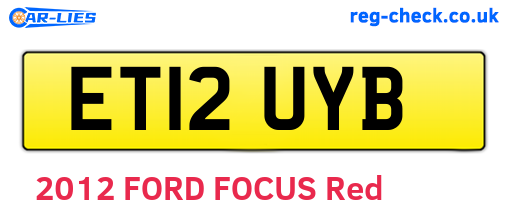 ET12UYB are the vehicle registration plates.
