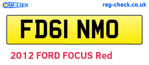 FD61NMO are the vehicle registration plates.