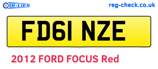 FD61NZE are the vehicle registration plates.