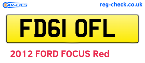 FD61OFL are the vehicle registration plates.