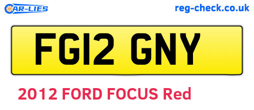 FG12GNY are the vehicle registration plates.