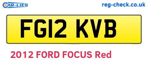 FG12KVB are the vehicle registration plates.