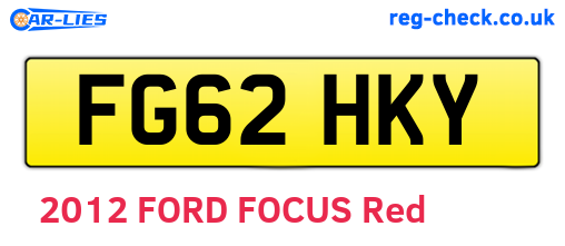 FG62HKY are the vehicle registration plates.