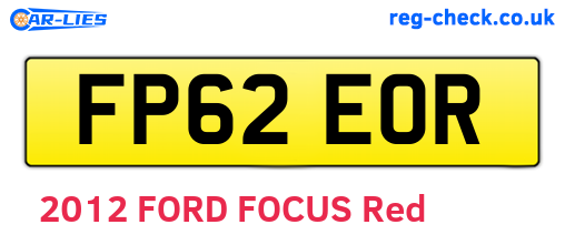 FP62EOR are the vehicle registration plates.