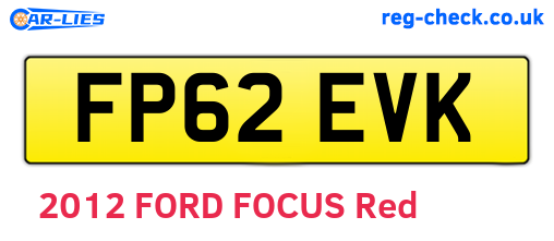 FP62EVK are the vehicle registration plates.