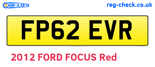 FP62EVR are the vehicle registration plates.