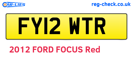 FY12WTR are the vehicle registration plates.