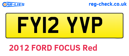 FY12YVP are the vehicle registration plates.