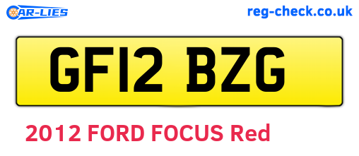 GF12BZG are the vehicle registration plates.