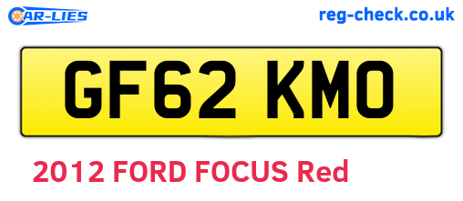 GF62KMO are the vehicle registration plates.