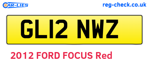 GL12NWZ are the vehicle registration plates.