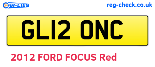 GL12ONC are the vehicle registration plates.