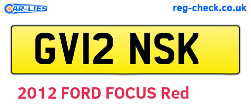 GV12NSK are the vehicle registration plates.