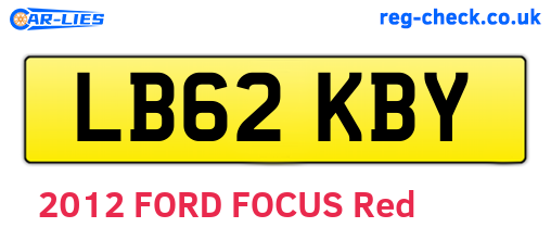 LB62KBY are the vehicle registration plates.