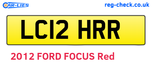LC12HRR are the vehicle registration plates.