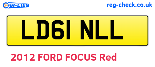 LD61NLL are the vehicle registration plates.