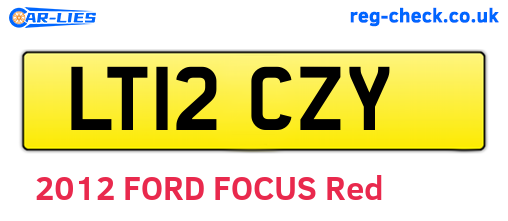 LT12CZY are the vehicle registration plates.