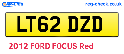 LT62DZD are the vehicle registration plates.