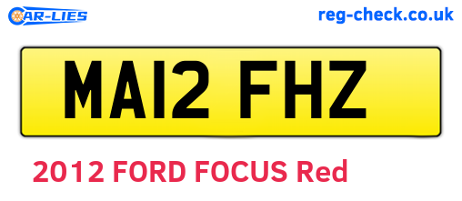MA12FHZ are the vehicle registration plates.