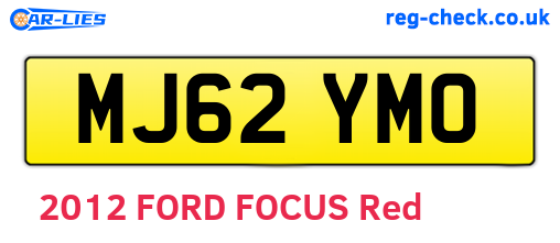 MJ62YMO are the vehicle registration plates.