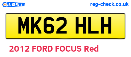 MK62HLH are the vehicle registration plates.