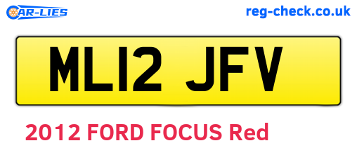 ML12JFV are the vehicle registration plates.