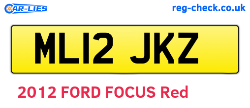 ML12JKZ are the vehicle registration plates.